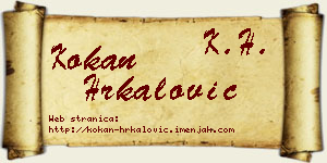 Kokan Hrkalović vizit kartica